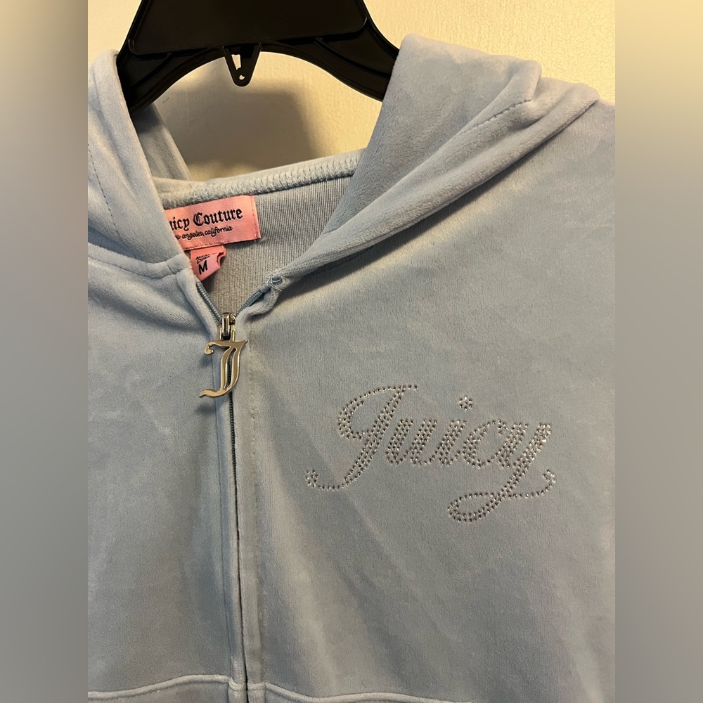 Size M light/baby blue Juicy Couture zip up hoodie